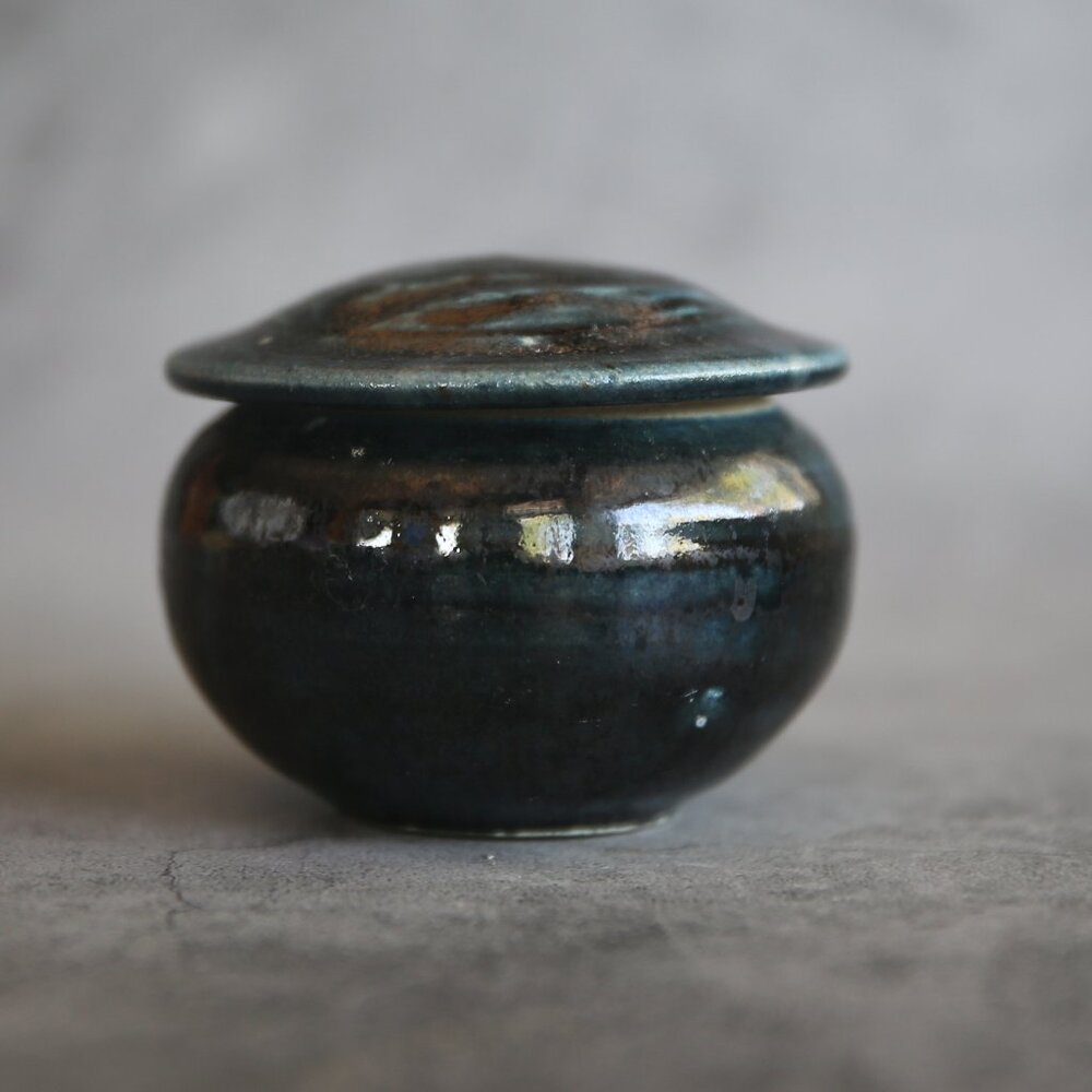 Little Blue Ceramic Trinket Box